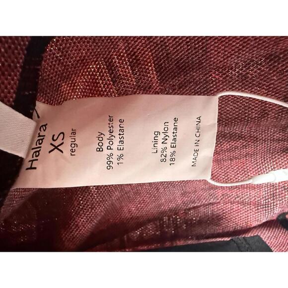 NWT Halara High Waisted Decorative Buckle 2-in-1 Plaid Pleated Mini Skirt - XS - Picture 8 of 11